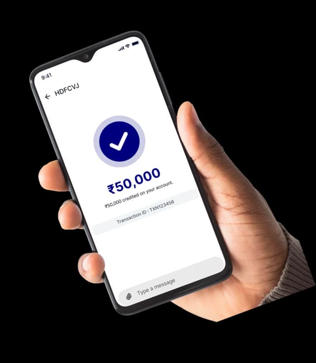 Mobile showing bank credit